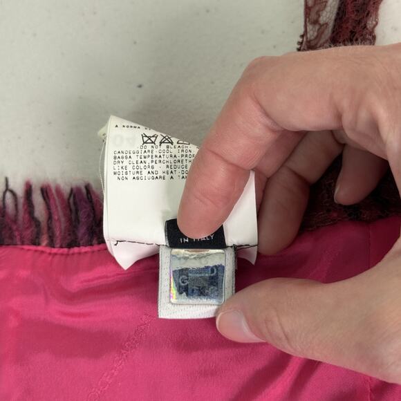 D&G Dolce & Gabbana Bustier Corset Top Wool Pink Multi-Color Tweed Flower Sz S - Picture 11 of 16